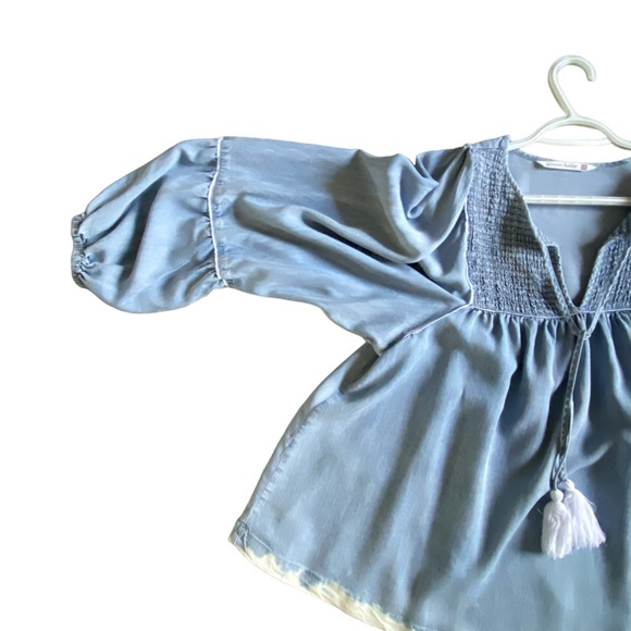 Given Kale Oversized Boho Denim Top - Picture 5 of 12